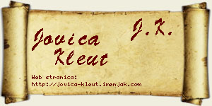Jovica Kleut vizit kartica